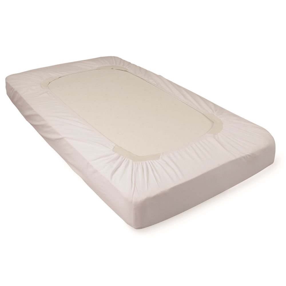 Foundations® SafeFit Elastic Fitted Crib Sheet, For All Portable, White